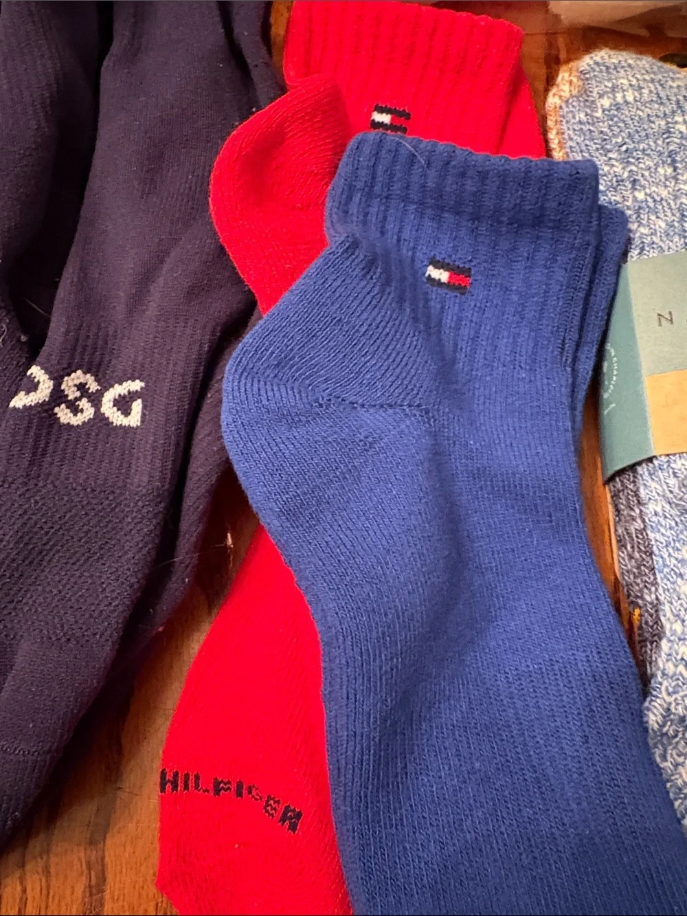 Assorted Men's Socks Pack - Navy, Red, Blue, White, Gray